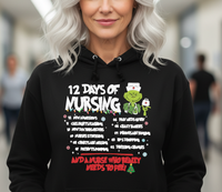 Load image into Gallery viewer, 12 Days of Nursing Grinch Hoodie 💚

