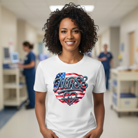 Load image into Gallery viewer, “Metallic Nurse” USA Emblem — Circle Flag Edition 🇺🇸🩺
